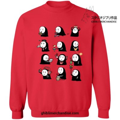 No Face Cute Emotion Collection Sweatshirt Red / S