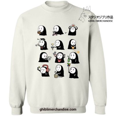 No Face Cute Emotion Collection Sweatshirt White / S