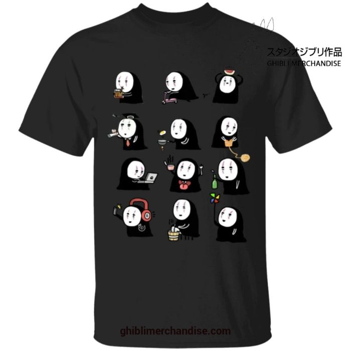 No Face Cute Emotion Collection T-Shirt Black / S