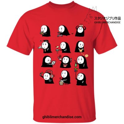 No Face Cute Emotion Collection T-Shirt Red / S
