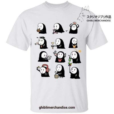 No Face Cute Emotion Collection T-Shirt White / S