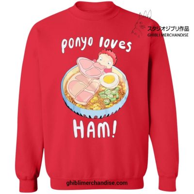 Ponyo Loves Ham Sweatshirt Red / S
