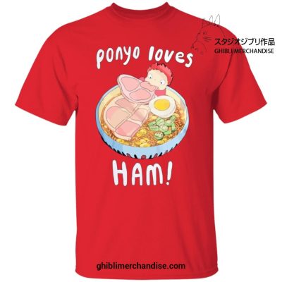 Ponyo Loves Ham T-Shirt Red / S
