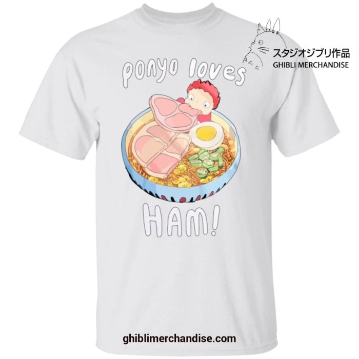 Ponyo Loves Ham T-Shirt White / S