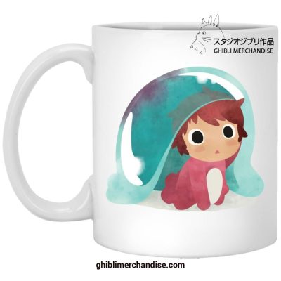 Ponyo Water Color Art Style Mug