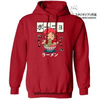 Ponyo With First Ramen Hoodie Red / S