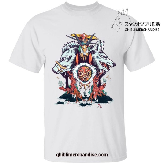 Princess Mononoke Characters T-Shirt White / S