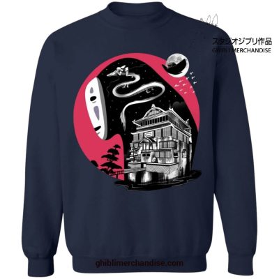 Spirited Away Kaonashi No Face Sweatshirt Navy Blue / S