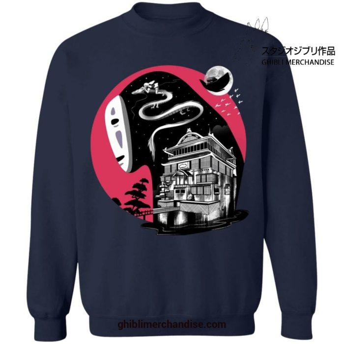 Spirited Away Kaonashi No Face Sweatshirt Navy Blue / S