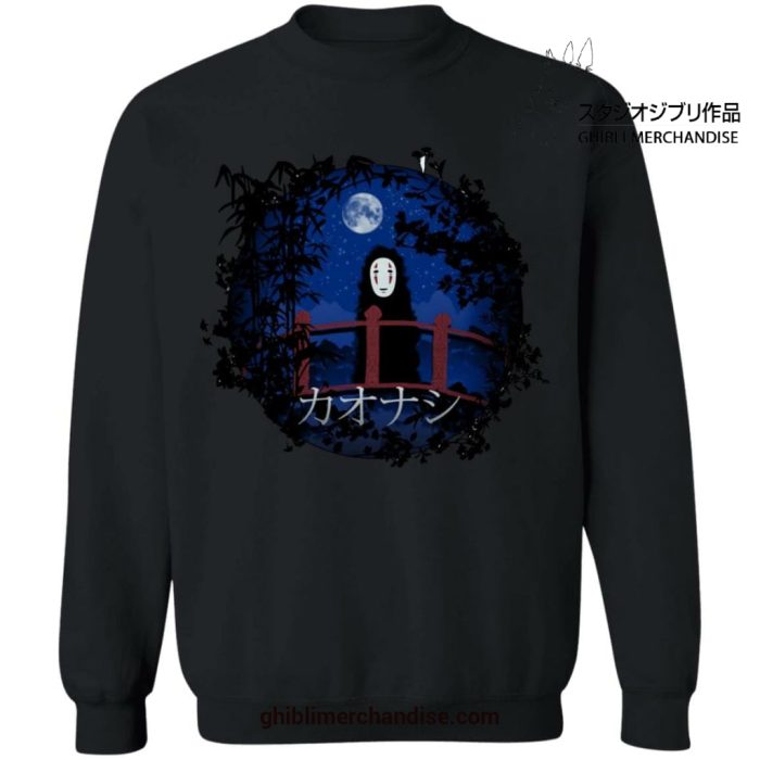 Spirited Away No Face By The Blue Moon Sweatshirt Black / S