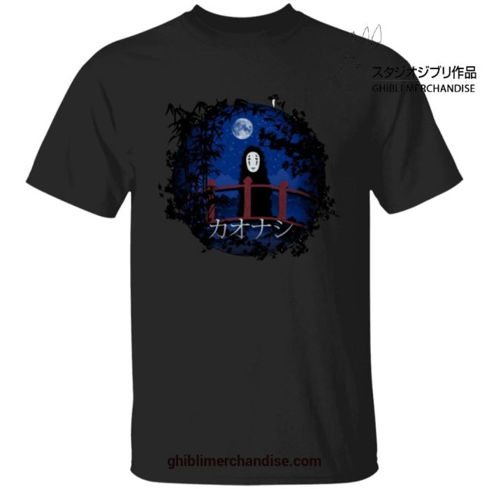 Spirited Away No Face By The Blue Moon T-Shirt Black / S