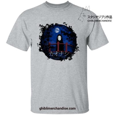 Spirited Away No Face By The Blue Moon T-Shirt Gray / S