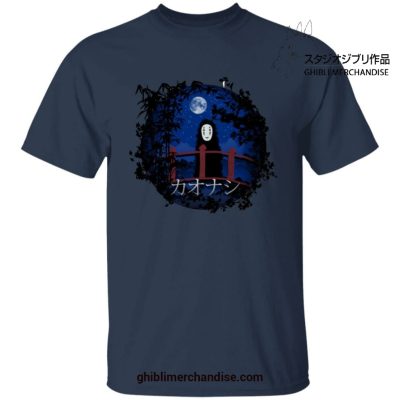 Spirited Away No Face By The Blue Moon T-Shirt Navy / S