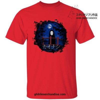 Spirited Away No Face By The Blue Moon T-Shirt Red / S
