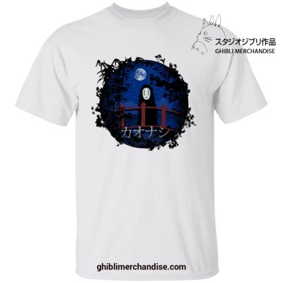 Spirited Away No Face By The Blue Moon T-Shirt White / S