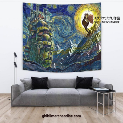 Starry Night Howls Moving Castle Wall Tapestry