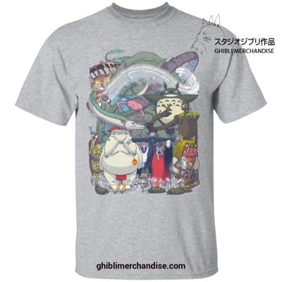 Studio Ghibli Highlights Characters T-Shirt Gray / S