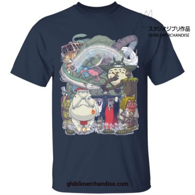 Studio Ghibli Highlights Characters T-Shirt Navy Blue / S