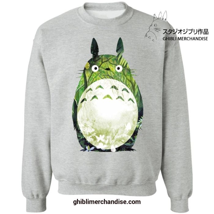 The Green Totoro Sweatshirt Gray / S