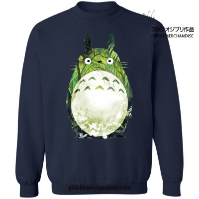 The Green Totoro Sweatshirt Navy Blue / S