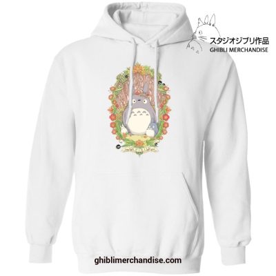 Totoro Family In Forest Hoodie White / S