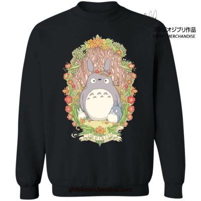 Totoro Family In Forest Sweatshirt Black / S