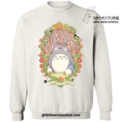 Totoro Family In Forest Sweatshirt White / S