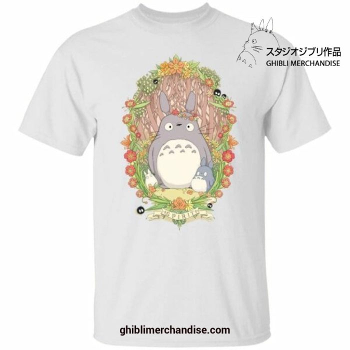 Totoro Family In Forest T-Shirt White / S