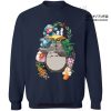 Totoro Umbrella With Friends Sweatshirt Navy Blue / S