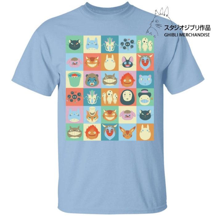 Ghibli Colorful Characters Collection T Shirt