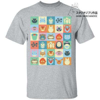 Ghibli Colorful Characters Collection T Shirt