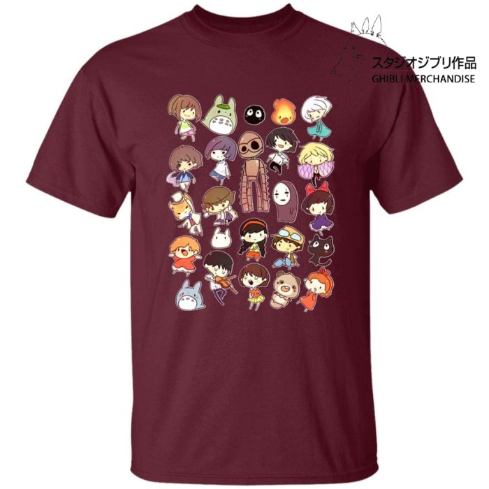 Ghibli Movie Characters Cute Chibi Collection T Shirt