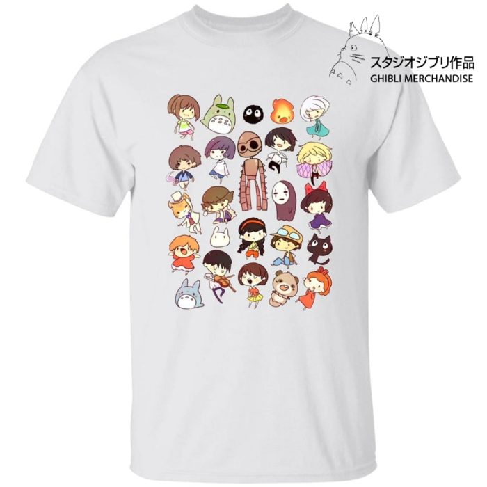 Ghibli Movie Characters Cute Chibi Collection T Shirt