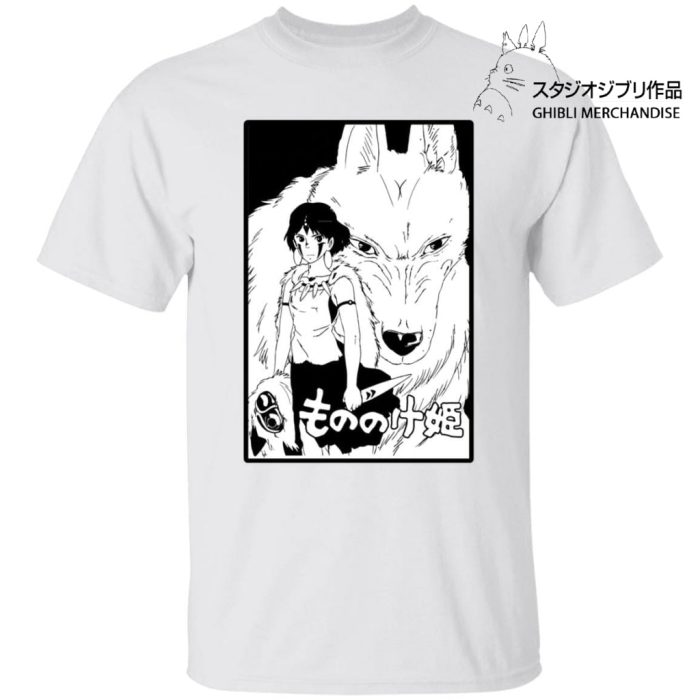 Princess Mononoke Black & White T Shirt Unisex