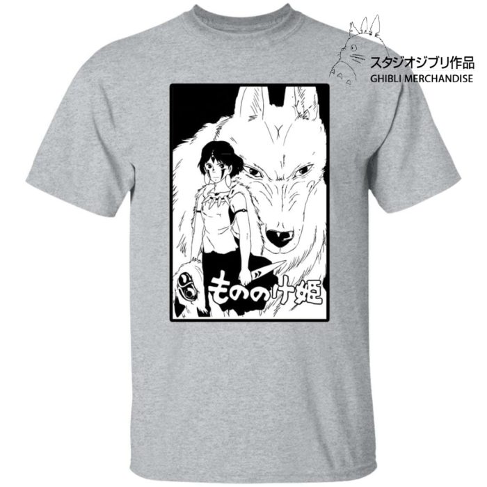 Princess Mononoke Black & White T Shirt Unisex