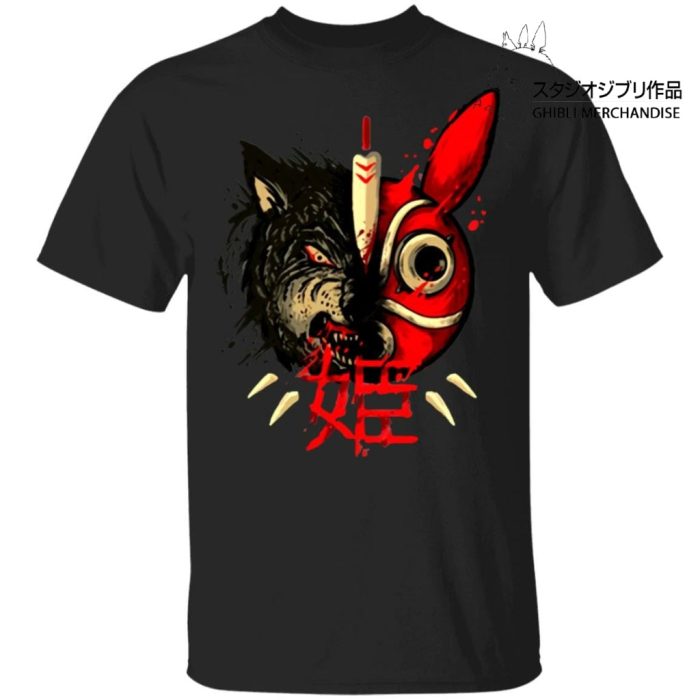 Princess Mononoke Mask & Wolf T shirt