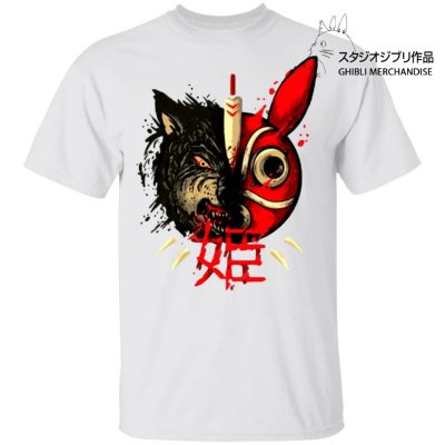 Princess Mononoke Mask & Wolf T shirt