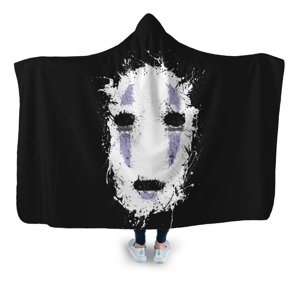 Ink No Face Hooded Blanket