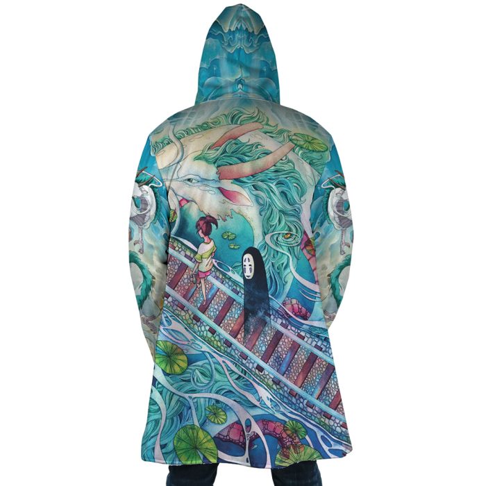 Mythical Spirited Away Studio Ghibli AOP Hooded Cloak Coat BACK Mockup 1 - Studio Ghibli Store