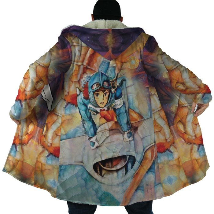 Nausicaa SG AOP Hooded Cloak Coat NO HOOD Mockup 1 - Studio Ghibli Store