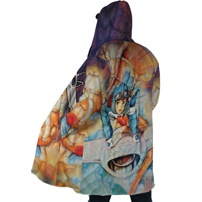 Nausicaa SG AOP Hooded Cloak Coat SIDE Mockup 1 - Studio Ghibli Store