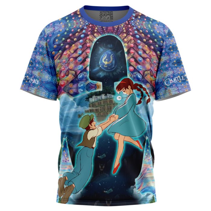 Trippy Castle in the Sky Studio Ghibli T Shirt 3D FRONT Mockup - Studio Ghibli Store