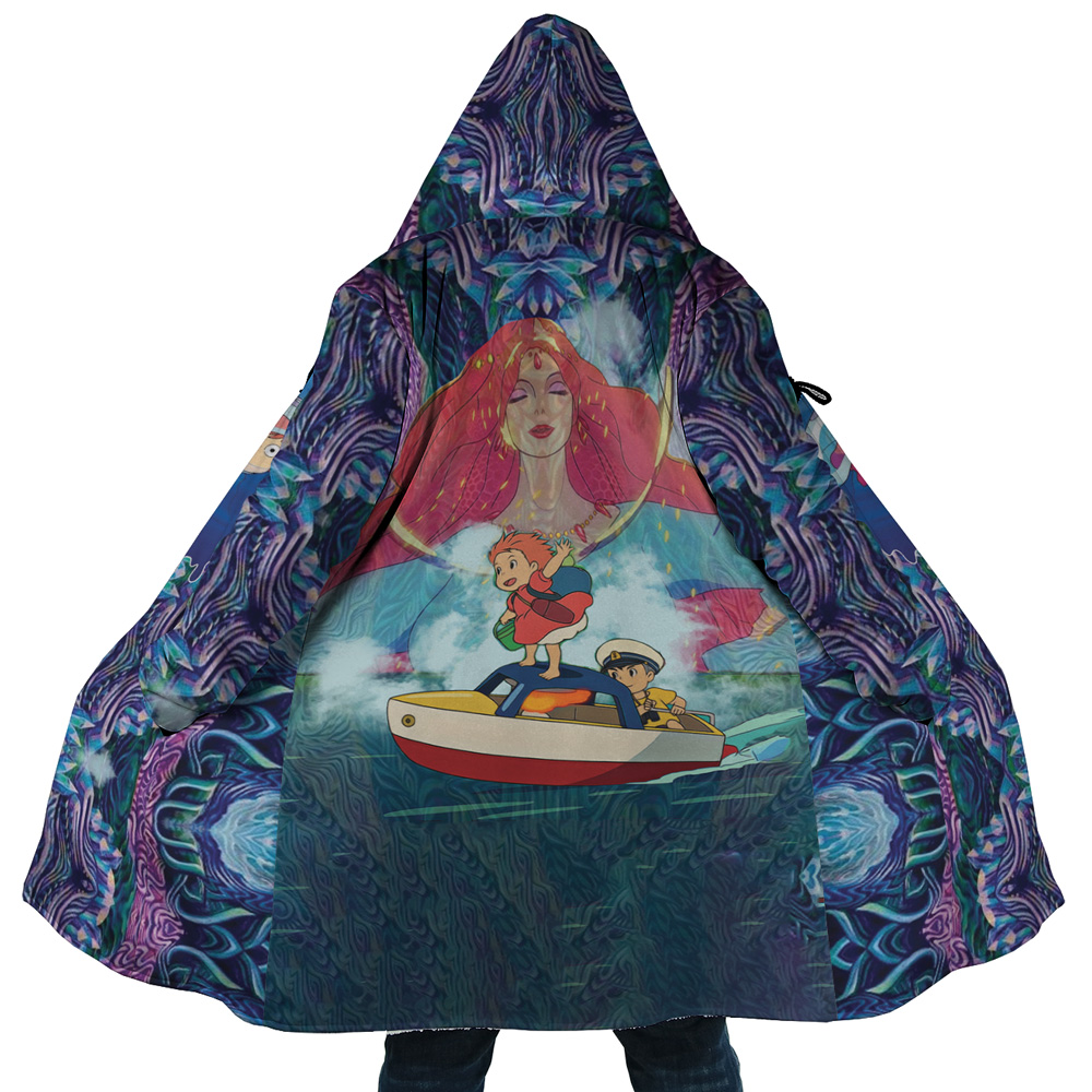 Trippy Ponyo Studio Ghibli Dream Cloak Coat