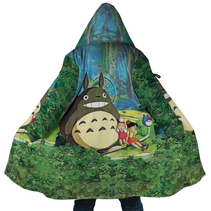 TrippyMy Neighbor Totoro SG AOP Hooded Cloak Coat MAIN Mockup 1 - Studio Ghibli Store