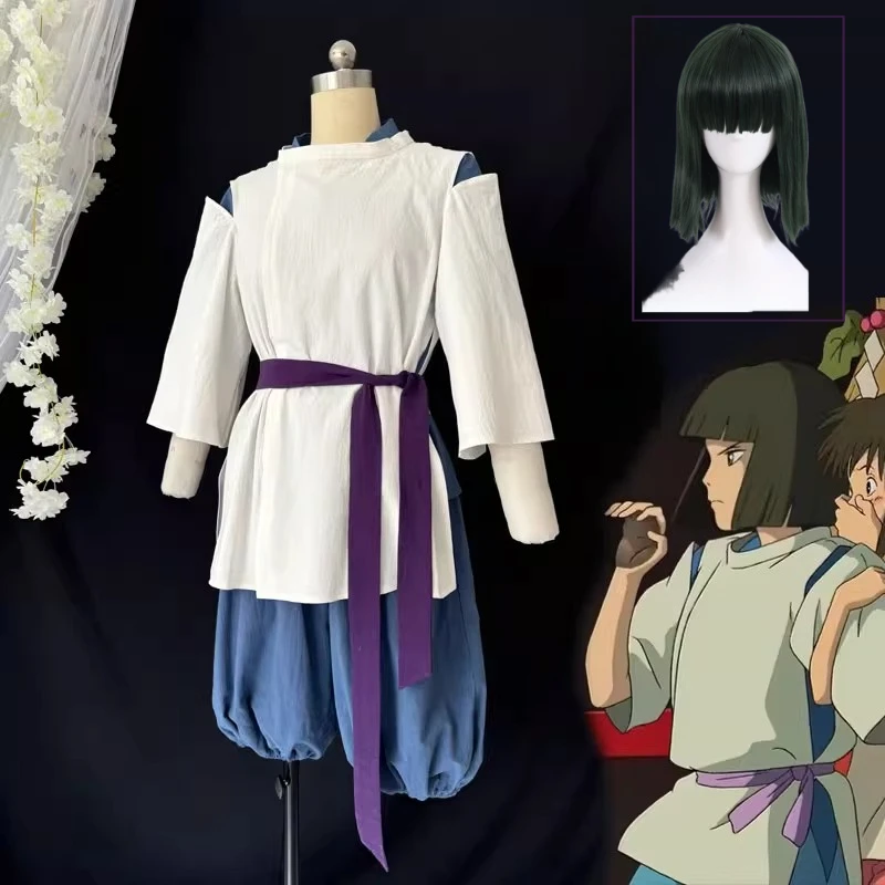 Ogino Chihiro Wig Kimono Shorts Suit Cosplay Halloween