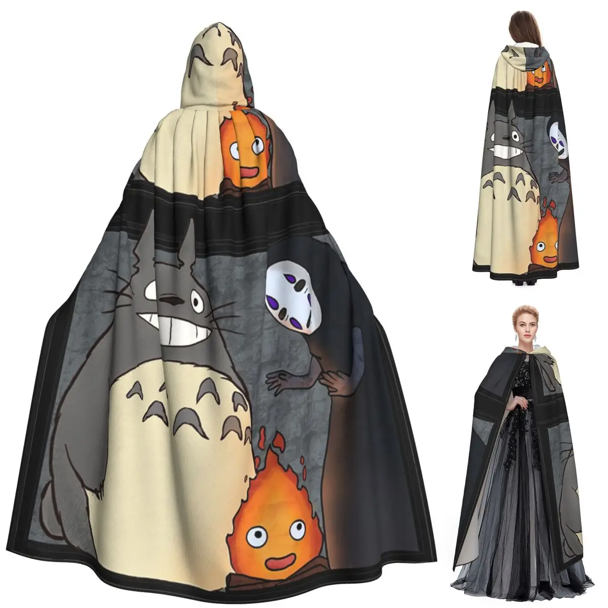 Ghibli Friends Long Hooded Cloak Costume Cosplay